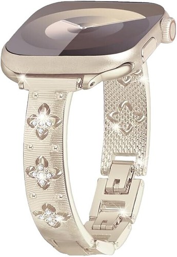 Chic Diamond Leather Bracelet for Apple Watch 9-1 Ultra/2, iWatch 49-38m, (NEW) Jewelry Diamond Strap for Apple Watch Band Ultra 2 49mm 38  main image 4