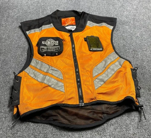 Icon Motorsports Men's Orange Mil Spec Mesh Safety Vest Size Regular - product listing photo