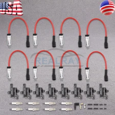 8x Ignition Coil & Spark Plug Wires For 2000-2006 Chevy Suburban Tahoe GMC Yukon