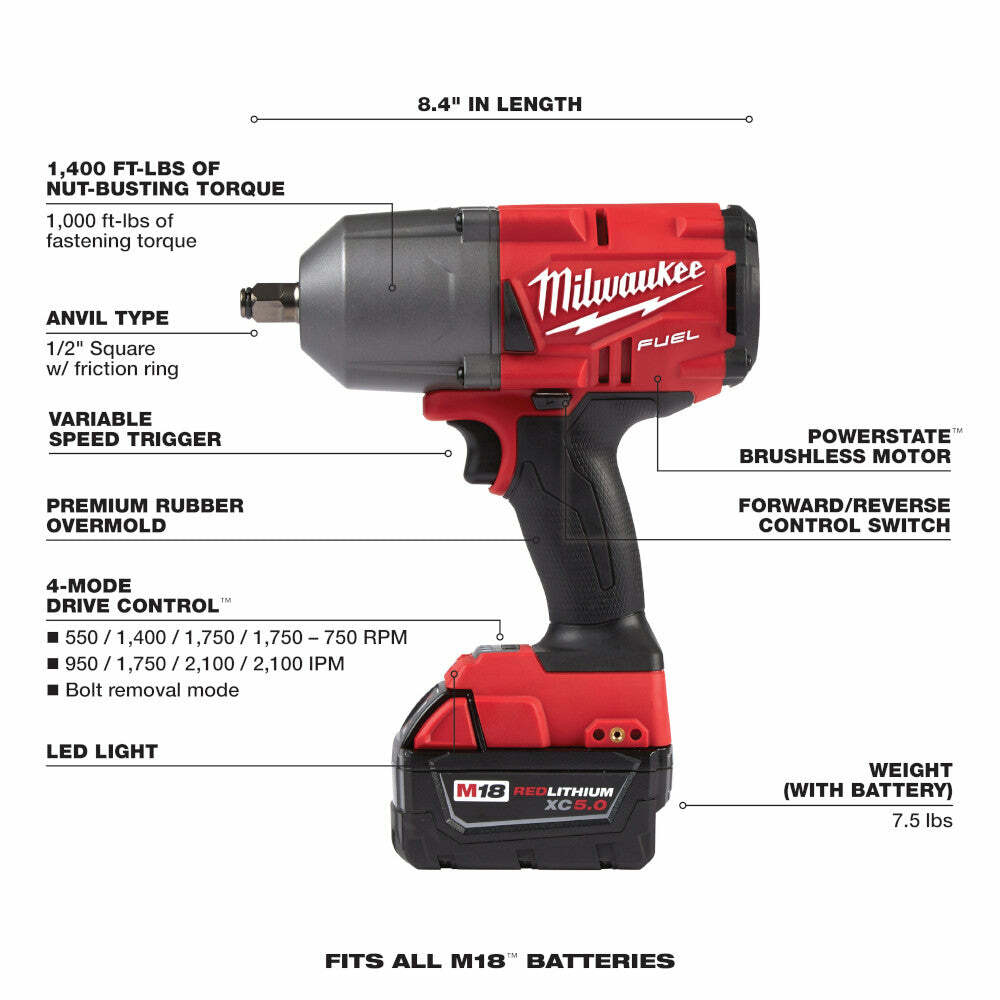Milwaukee 2767-22GG M18 FUEL 18V 1/2 