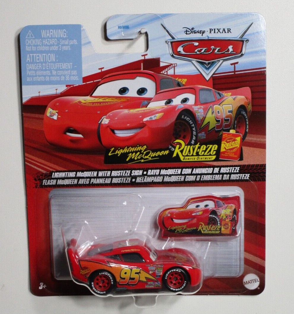 S  Lightning Mcqueen With Rusteze Sign Race Track Scene Dxv29
