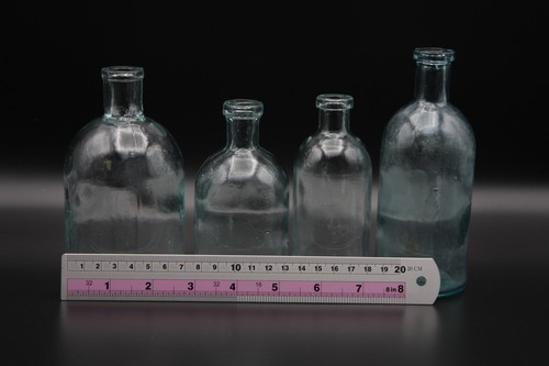 Vintage Pharmacy Jars Glass Bottle Apothecary Containers Set 4 pcs MLP RSFSR SVZ - Picture 11 of 12