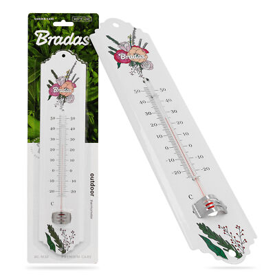 Großes Außen-Wandthermometer aus Metall