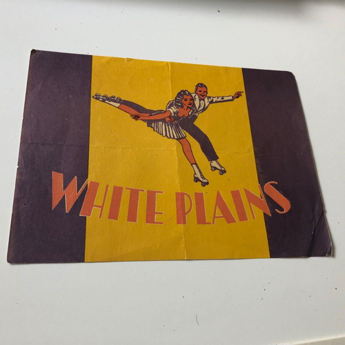 1940s White Plains Roller Skating Rink, New York lane. 8" x 6" eBay
