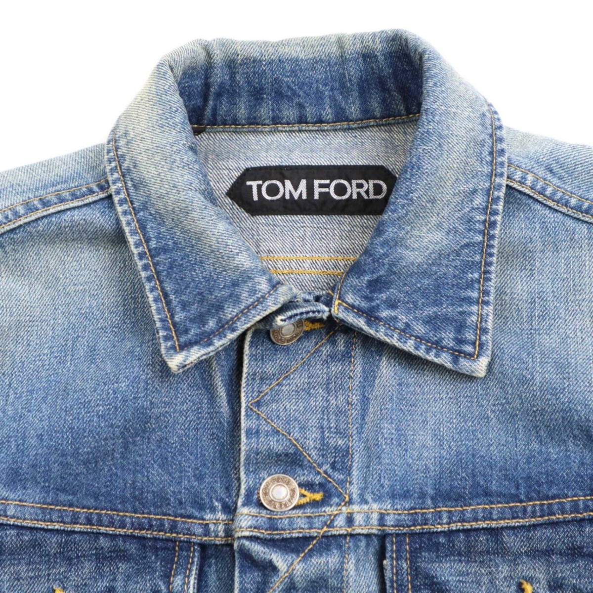 Men's Tom Ford Denim Jacket Bpj11 Tfd110 Indigo S