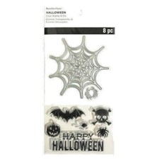 Halloween Spiderweb Clear Stamp and Die Set by Recollections 556050 NEW
