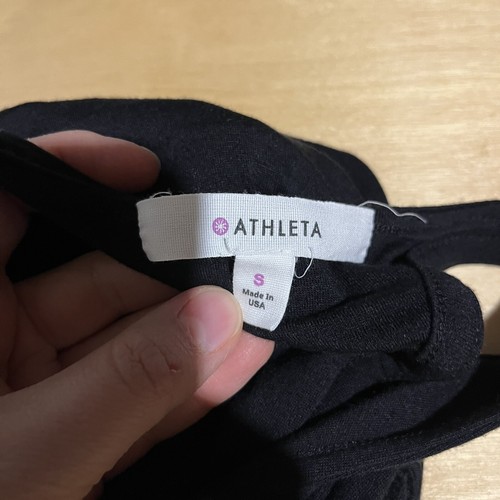 Athleta Daytrip Dress, Size S, Black Knit Knee Length Racerback - Picture 5 of 11