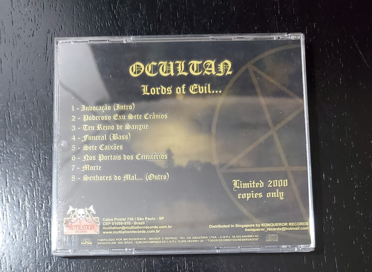 Ocultan Lords Of Evil Black Death Metal CD Mutilation Records