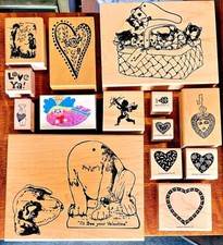Choose your VALENTINE'S DAY RUBBER STAMPS; they're all fun