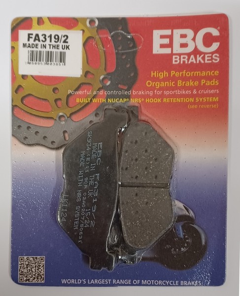 EBC Organic BremsbeläGe Hinten FüR Yamaha TDM900 2002-2014 FA319/2-image