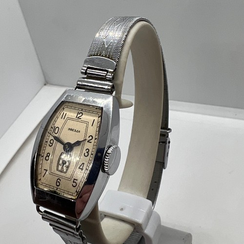 ZVEZDA Watch Vintage Ussr Rare Women Serviced Soviet Wrist Original Military Old - Picture 8 of 24