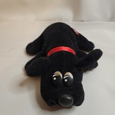 Vintage 1986 Tonka Pound Puppy Black Plush Puppy 8"
