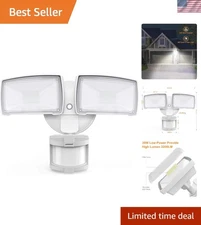 Aluminum 3200LM Motion Detector Security Light -  Waterproof, Remote Control