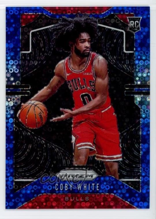 2019-20 Panini Prizm Fast Break Blue /175 Coby White #253 Rookie RC 0m89