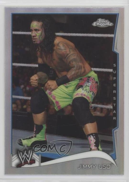 2014 Topps Chrome WWE Refractor Jimmy Uso #74 6ns