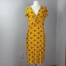 Soft golden rod yellow XXL (see measurements!!) summer dress boho print