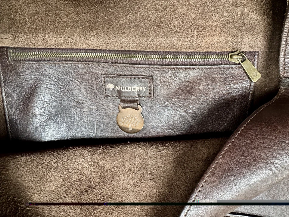 Bolsa carteiro Mulberry “Rockley” marrom escuro tiracolo ou alça de ombro - Imagem 4 de 4