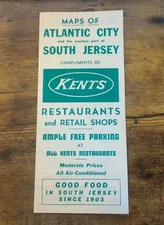 Vintage Maps of Atlantic City NJ Western Parts Southern NJ Kents Restaurants