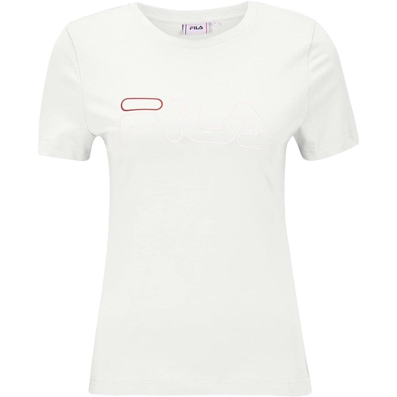 T Shirt Fila Scudi Nero Bianco Lilla Donna