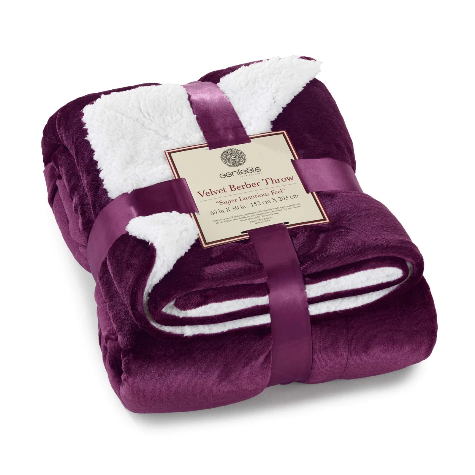 Genteele Sherpa Throw Blanket