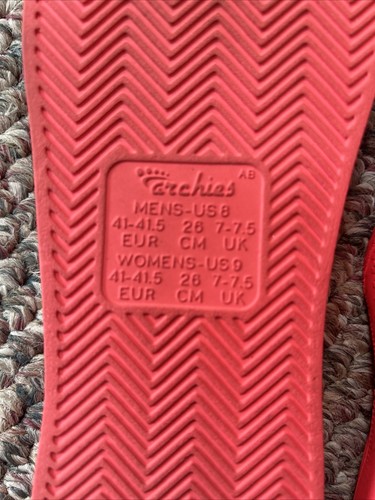 Chanclas Archies Arch Coral Soporte Tanga Sandalia Mujer’s 9/Hombre’s 8 - Imagen 10 de 11