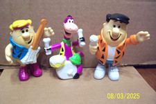 Lot of 3 Figures - Fred, Barney and Dino From The Flintstones