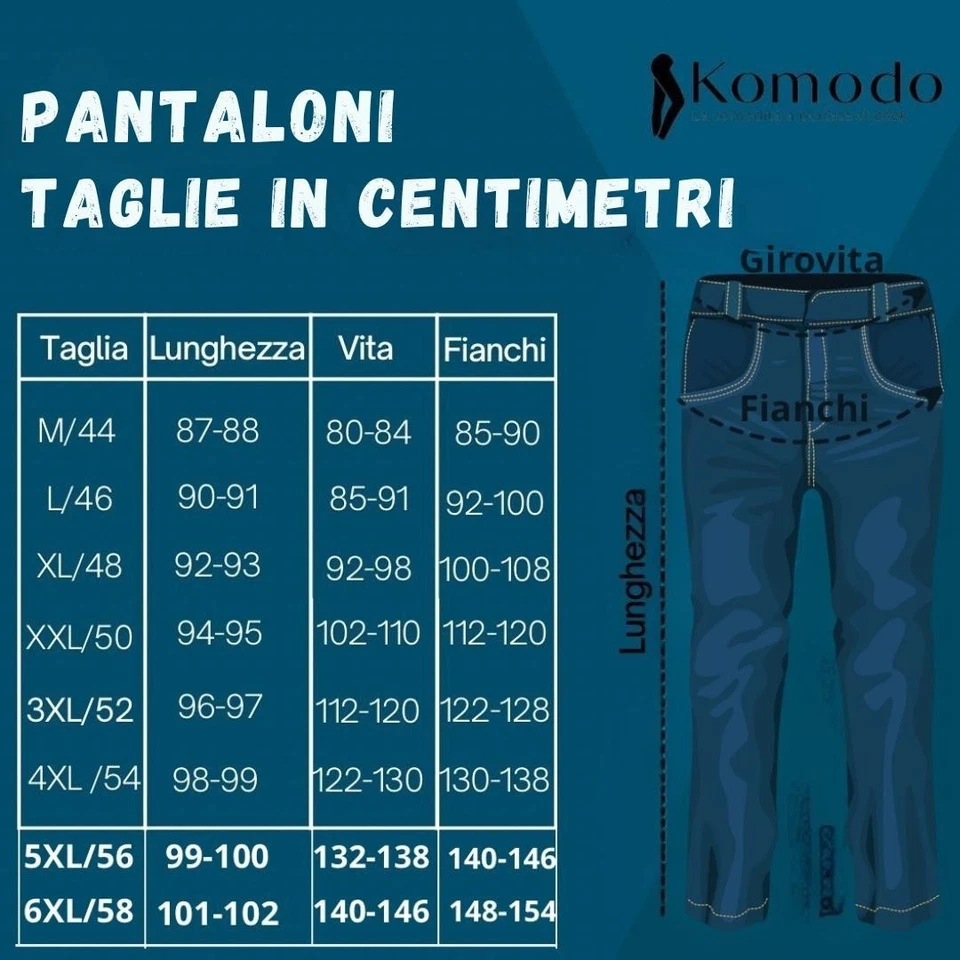Pantaloni Mastino uomo invernali classici imbottiti eleganti elastici felpati 46 - Immagine 3 di 4