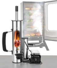 Smoke Generator for Pellet Grills - electric smoker, 14.7L x 7W, silver 