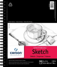 Canson Universal Spiral Sketch Book 9"X12"-100 Sheets - 702-192