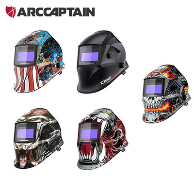 ARCCAPTAIN Large Viewing Screen Welding Helmet Auto Darkening with 4 Arc Sensor