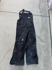 Carhartt DR4393-M Men  s XL Black Duck Insulated Bib Overalls Zip Legs Workwear