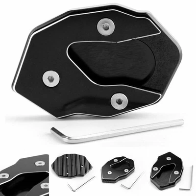 Kickstand side stand extension enlarger pad For KAWASAKI 17-18 Versys-X300 Black - Photo 1/4