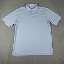 Peter Millar Polo Shirt Mens XL Blue Striped Summer Comfort Golf Short Sleeve 