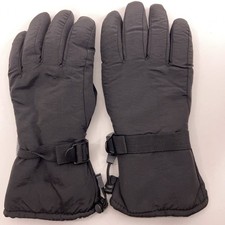 Men Small Medium Black Ski Gloves Gauntlet Long Cuff