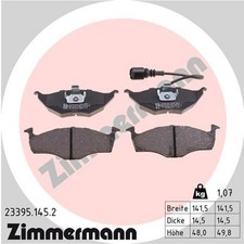 Bremsbelagsatz Scheibenbremse ZIMMERMANN 23395.145.2 für AUDI A2 8Z0 TDI