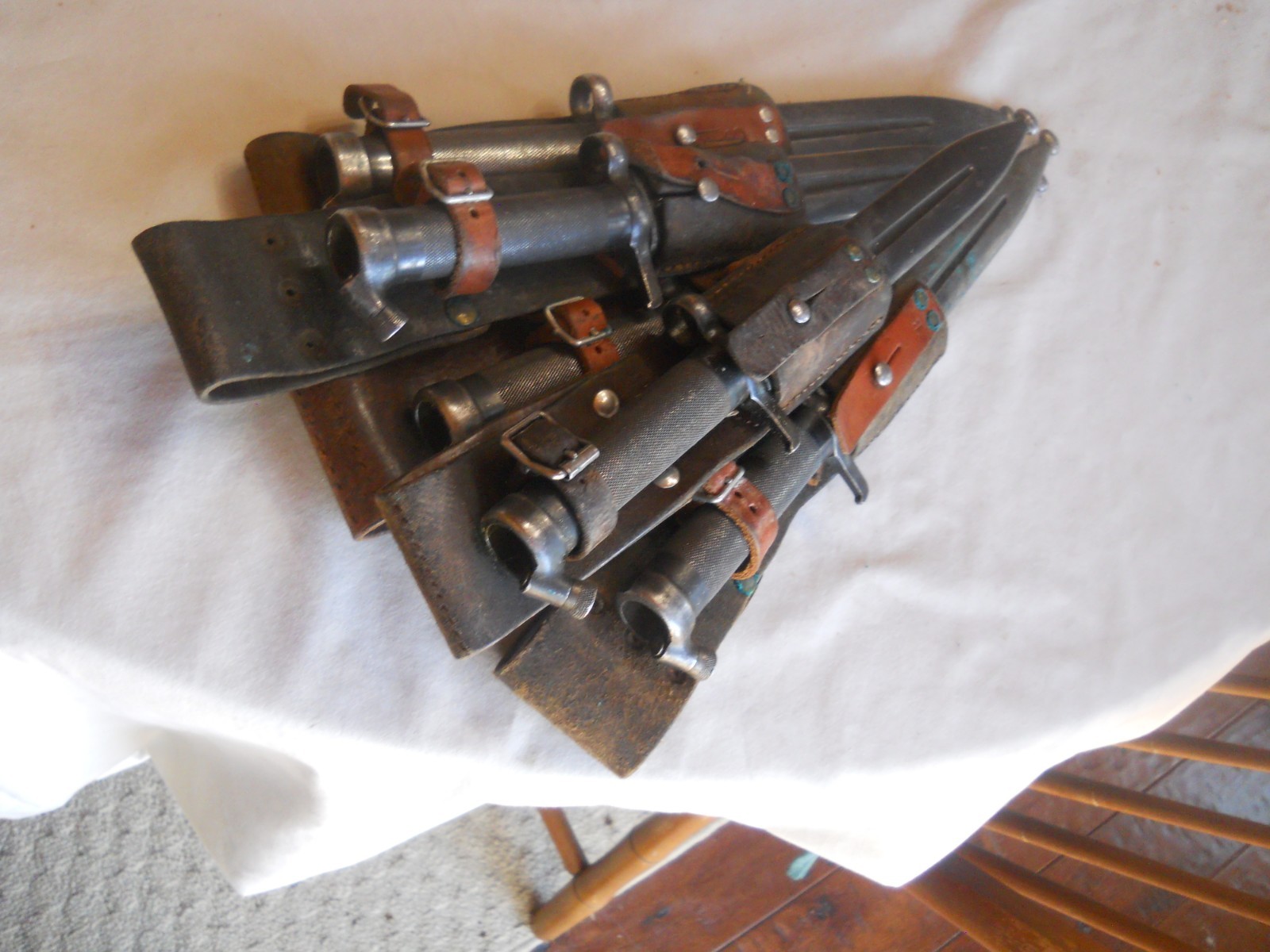 Swedish Model 1896 Mauser Bayonet w Scabbard & frog M1896 1938 Ljungmann AG42b