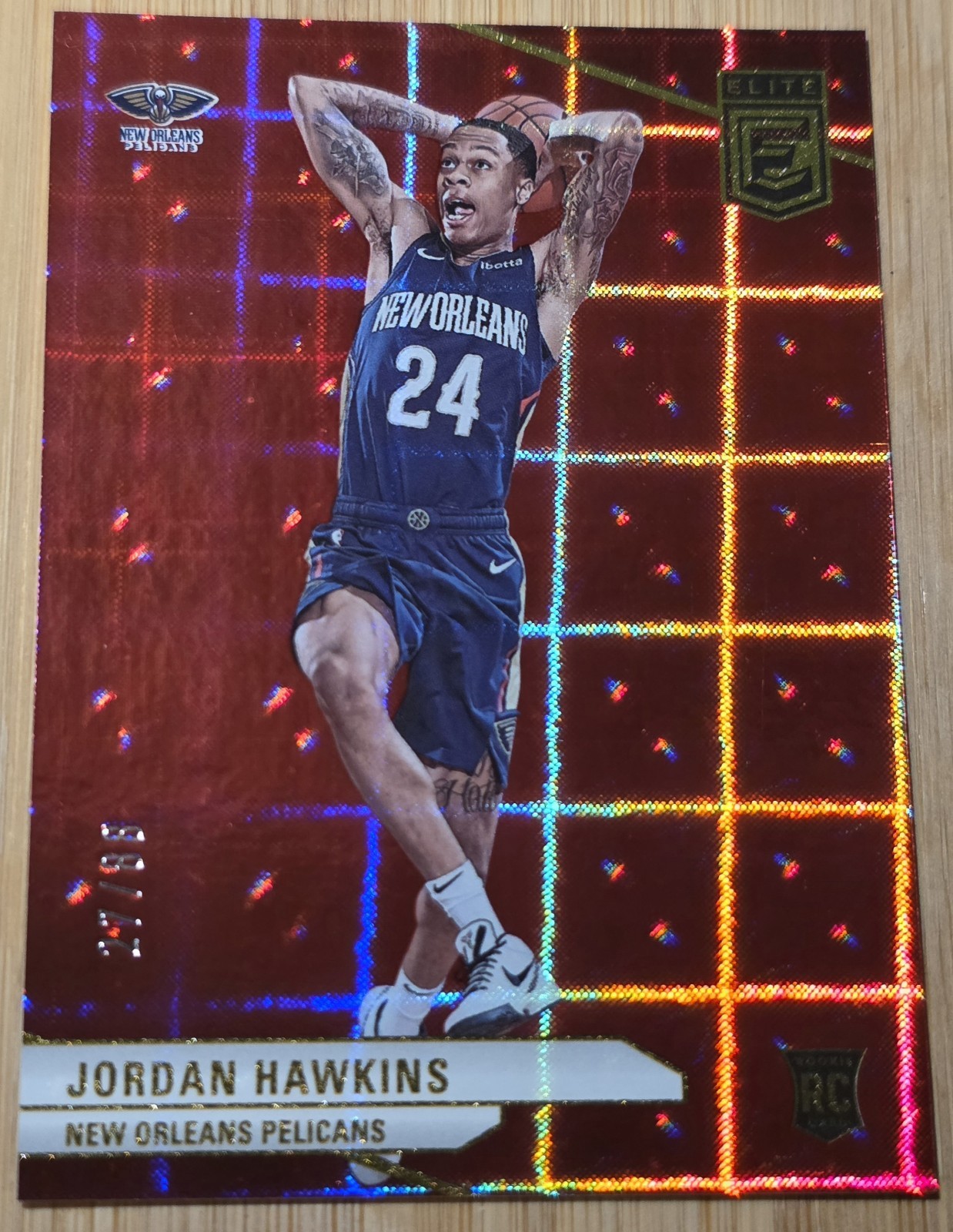 2023-24 Donruss Elite Rookies Jordan Hawkins #230 Hyper Red International /88 RC