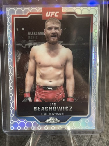 Carte Topps Chrome UFC 2025 Jan Blachowicz Rouge 1/5 - Édition Limitée Numérotée