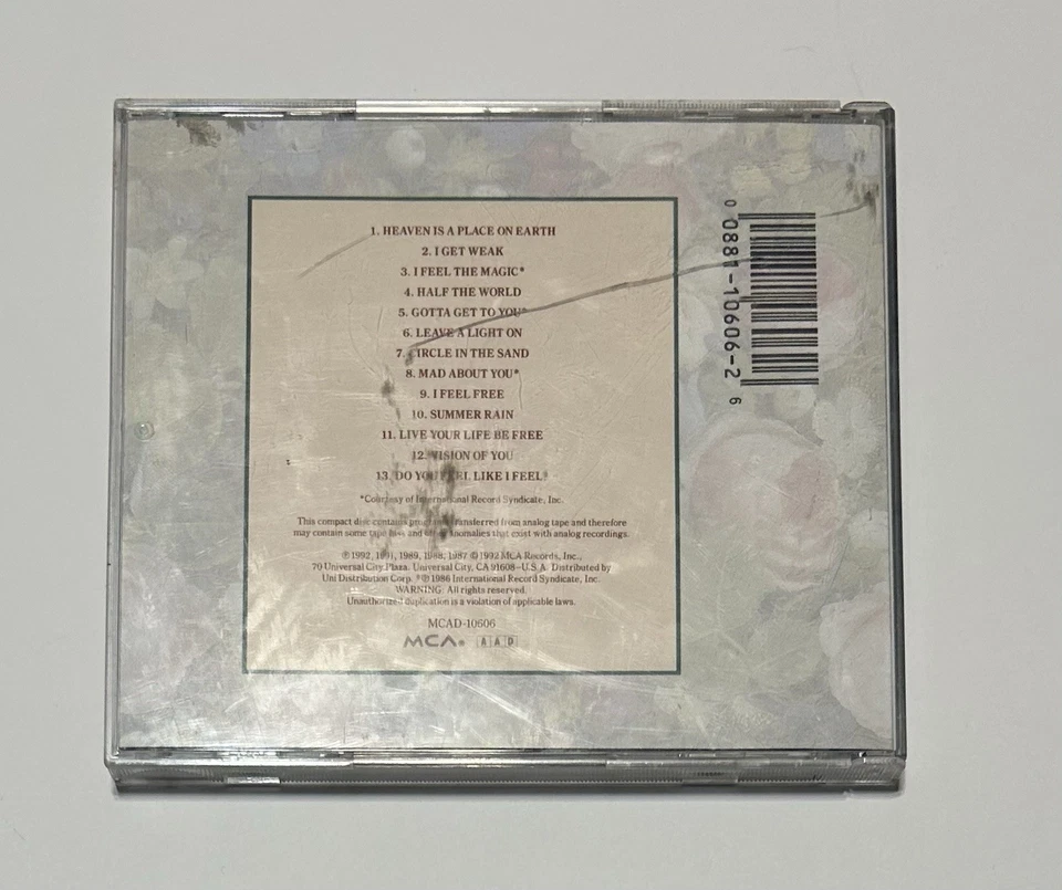 Belinda Carlisle CD Greatest Hits 1992 MCA Dedicated Foto 2 de 3