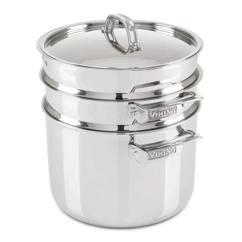 Vi king 3-Ply 8 Qt Stainless Steel Pot with Lid 4 Piece set, 40136008