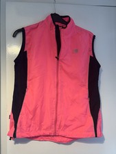 Ladies UK 12 Karrimor Run Pink & Black Gilet Full Zip Polyester