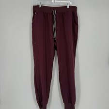Figs scrub pants womens XXL burgundy zamora joggers nurse doctor dentist