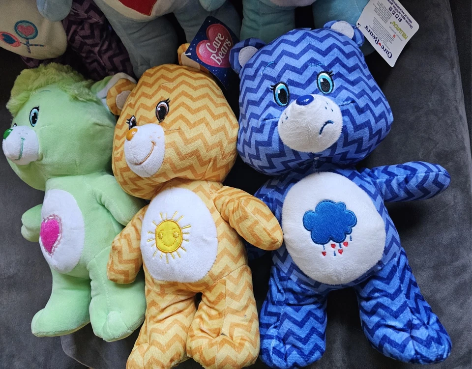 Lote de 6 juguetes de peluche Kellytoy 2017 12 pulgadas Chevron Zigzag Care Bear nuevos con etiquetas Foto 3 de 4