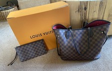 Louis Vuitton LV Tote Bag Neverfull MM Brown Damier TOTE WITH POUCH AND BOX!