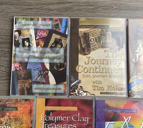 Lot 7 PageSage Craft DVDs Tim Holtz Lisa Pavelka Rubber Stamping Polymer Clay - Picture 3 of 11