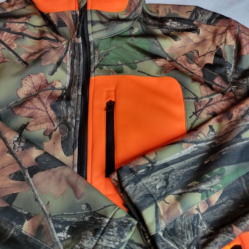 Trail Crest 2X-Large Mossy Oak Bright Orange Soft Shell Outdoor Jacket - Picture 6 of 12