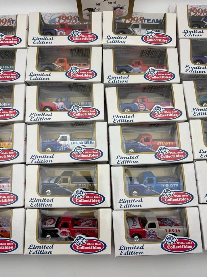 White Rose 1998 MLB Die-Cast Truck Juego Completo 30 Equipos Edición Limitada #19 Foto 4 de 4
