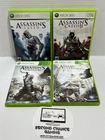 Xbox 360 Game Lot Bundle - Assassin's Creed 1, 2, 3 & 4 Complete Tested Working