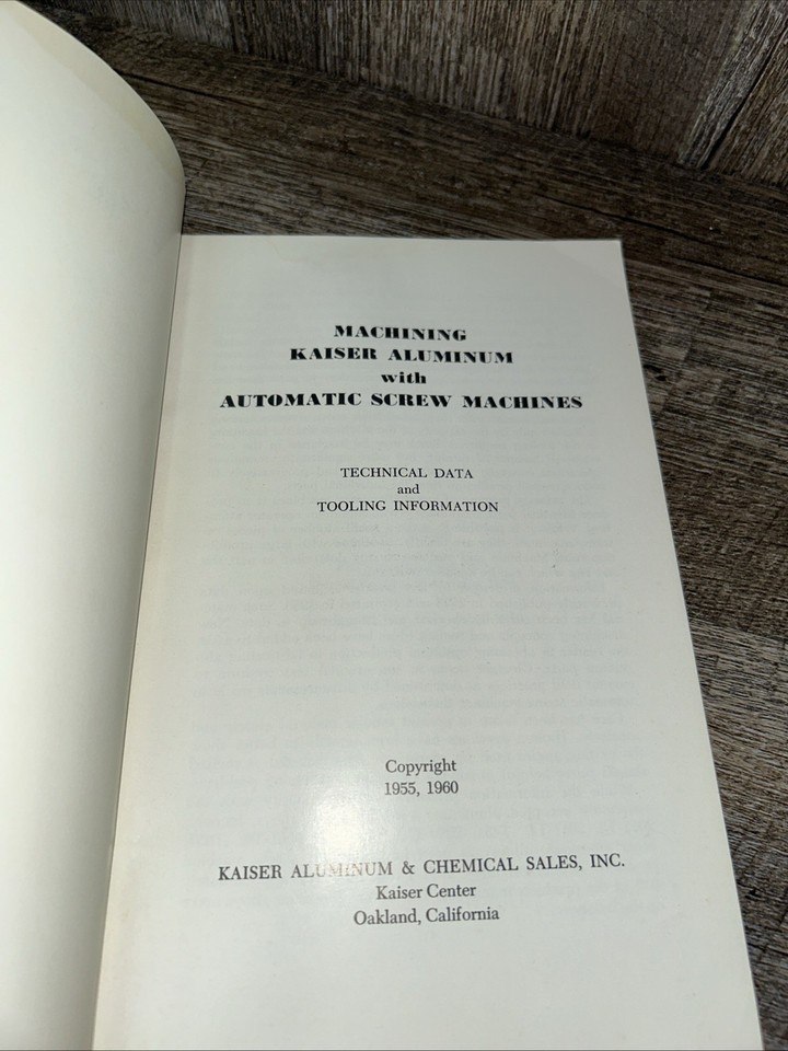 MACHINING KAISER ALUMINUM WITH AUTOMATIC SCREW MACHINES 1960 | eBay