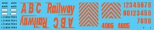 N Scale - ABC Railway GP40 Locomotive Decals